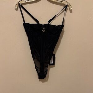 Forplay Black Lace Chemise